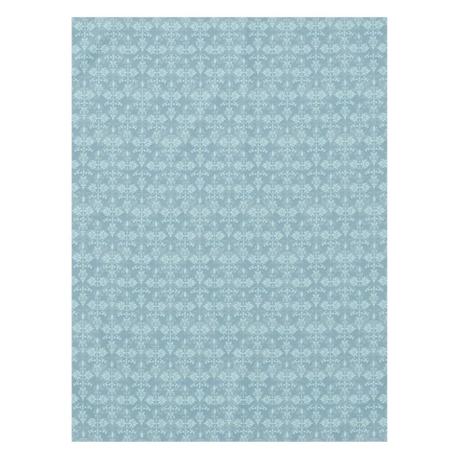 Aqua Fancy Damastmuster Tischdecke (Vorderseite)