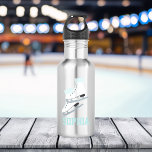 Aqua Figure Skate Personalisiert Girls Edelstahlflasche<br><div class="desc">Personalisiertes Design für Ihre kleinen Sportler und Sportfans.</div>
