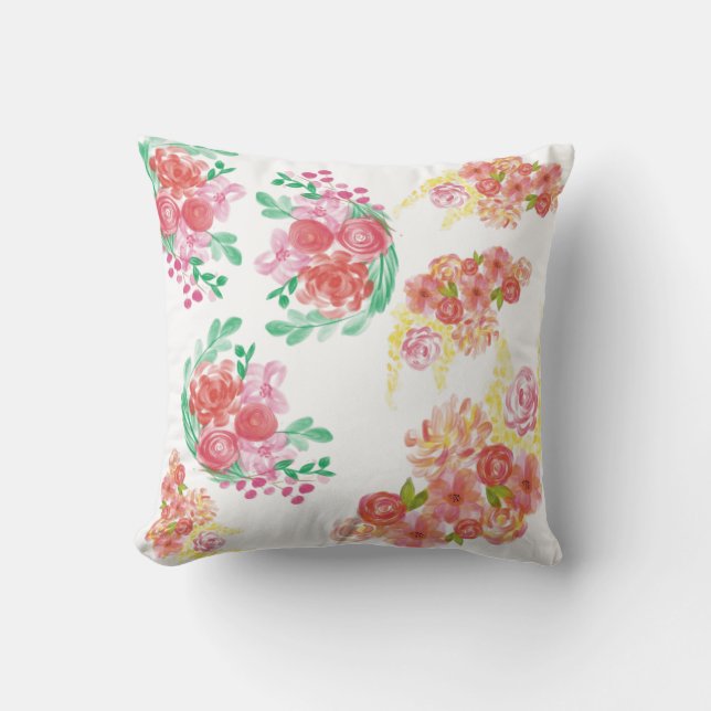 Aqua fleur kissen (Vorderseite)