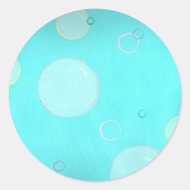Aqua Floating Kreise und Blasen Aufkleber (Vorderseite)