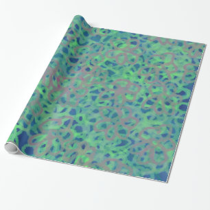Aqua floral Abstract Design Geschenkpapier