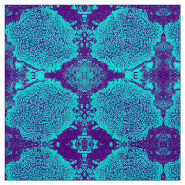 Aqua Floral Fabric Stoff