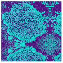 Aqua Floral Fabric Stoff