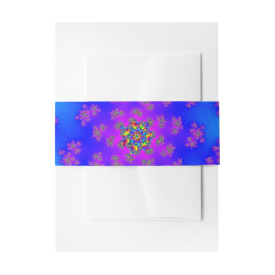 Aqua Floral Sprinkles Einladungsbanderole