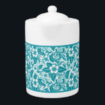 Aqua Floral Teapot<br><div class="desc">Aqua Floral Teapot</div>