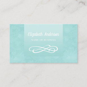 Aqua Flourish Elegant Visitenkarte