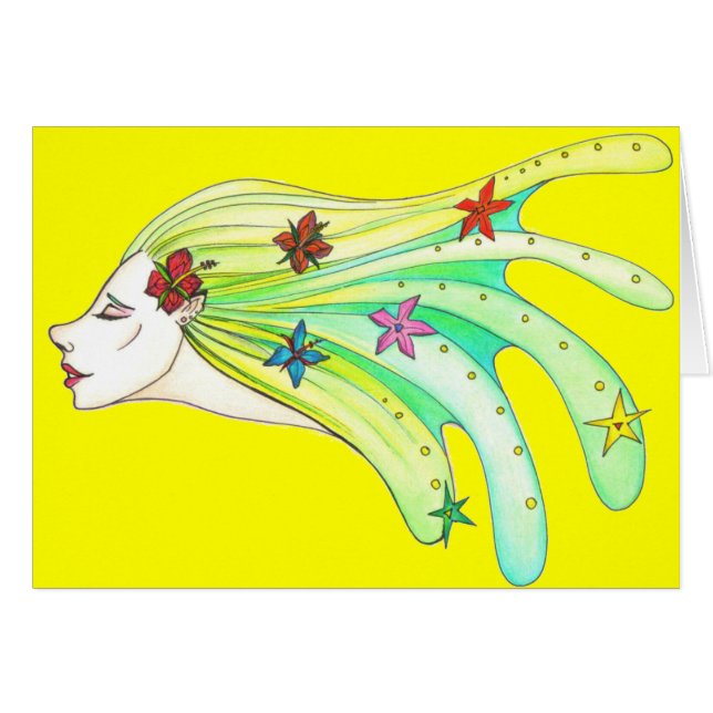 Aqua-Frauen-Karte (Vorderseite (Horizontal))