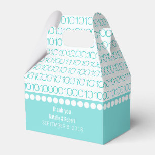 Aqua Geek Chic Binary Code Gevor Boxes Geschenkschachtel