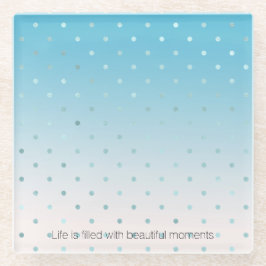 Aqua Glam Dots Ombre Glasuntersetzer