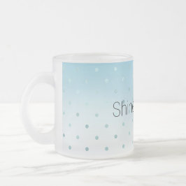 Aqua Glam Dots Ombre            Mattglastasse