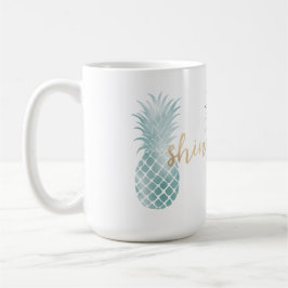 Aqua Glam Glitzy Ananas Shine Kaffeetasse
