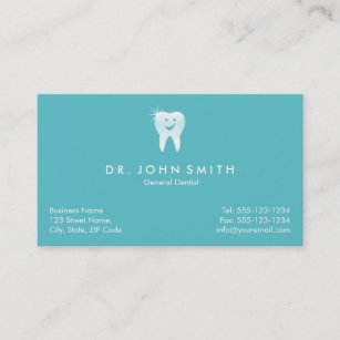 Aqua-glänzende lächelnde Zahn-zahnmedizinische Terminkarte
