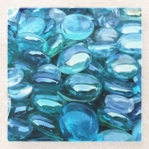 Aqua Glass Stones Glasuntersetzer