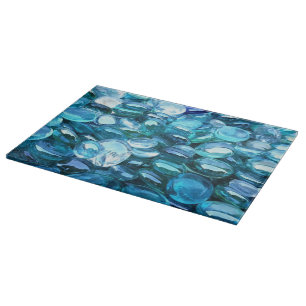 Aqua-Glassteine Schneidebrett