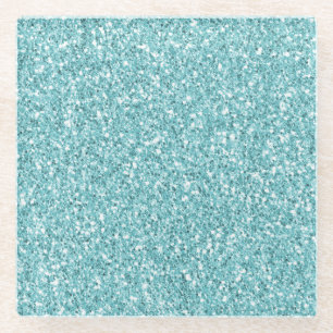 Aqua Glitz Glitzer          Glasuntersetzer