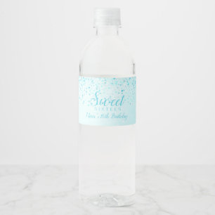 Aqua-Glitzer, Glam Sweet 16 Wasser Flasche Etikett