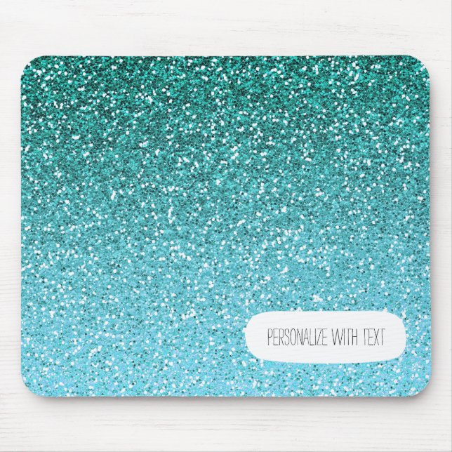 Aqua-Glitzer Ombre Mousepad (Vorne)