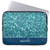 Aqua Glitzer Pattern Personalisiert