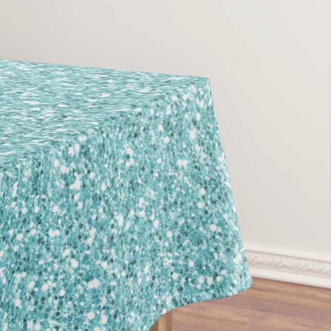 Aqua Glitzer Tischdecke (Beispiel)