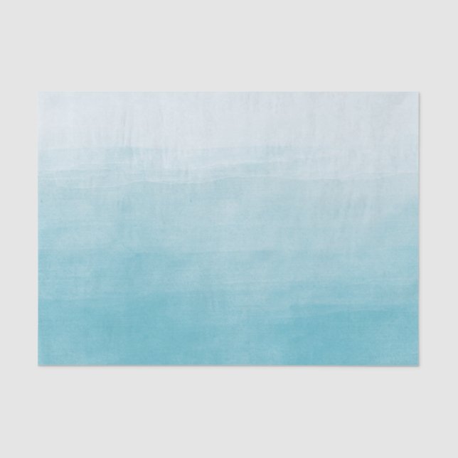 Aqua-Glücks-Aquarell Ombre Seidenpapier (Vorderseite)