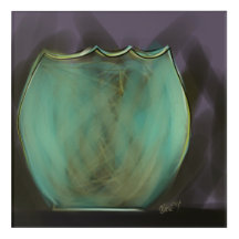 Aqua Gold Expressions Glass Vessel auf Eggplant