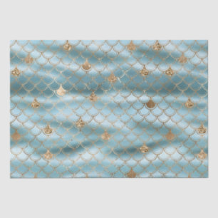 Aqua Gold Glitzer Mermaid Seidenpapier