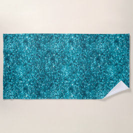 Aqua Gold Glitzy Glitzer (Meerjungfrau inspiriert) Strandtuch