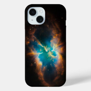Aqua Green Celestial Splendid Nebula Foto iPhone 15 Hülle