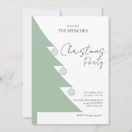 Aqua Green Christmas Serif Gift Joy Holiday Spirit Einladung
