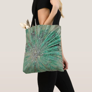 Aqua Green Ice Explosion von Vintagem Kunstglas