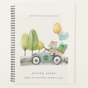 Aqua Green jedes Alter Geburtstagsparty Teddy Car Planer