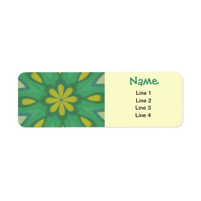 Aqua Green Mandala Labels (Vorne)