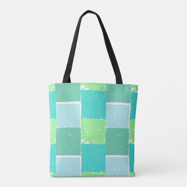 Aqua Green Mint Farbmuster Tasche (Rückseite)