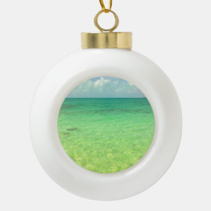 Aqua Green Ocean   Foto Turks und Caicos Keramik Kugel-Ornament