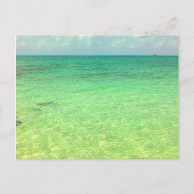 Aqua Green Ocean | Foto Turks und Caicos Postkarte (Vorderseite)