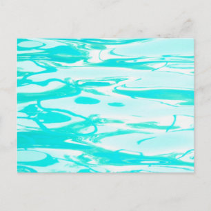 Aqua Green Pool Wasser Abstrakter Hintergrund Postkarte