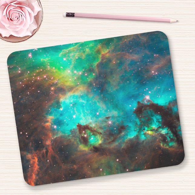 Aqua Green Star Cluster Celestial Mousepad (Von Creator hochgeladen)