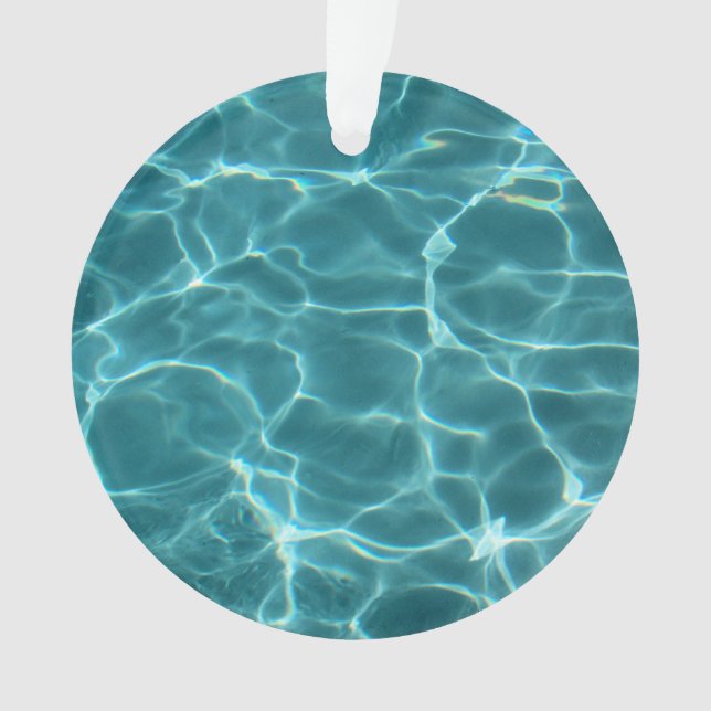 Aqua Green Swimming Pool Foto Ornament (Vorderseite)