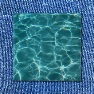 Aqua Green Swimming Pool Wasser Foto Button