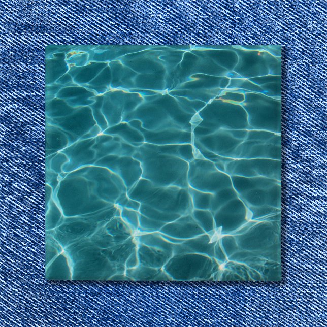 Aqua Green Swimming Pool Wasser Foto Button (Swimming Pool Pinback Button)