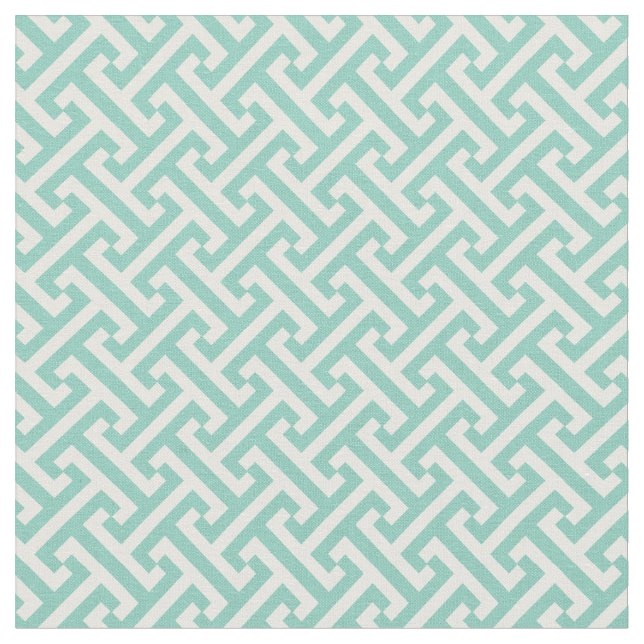 Aqua Gria Key Pattern Stoff (Nahaufnahme)