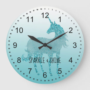 Aqua Große Wanduhr