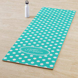 Aqua-Grüne Polka Dot Yogmatte Yogamatte