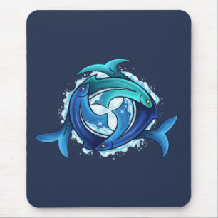 Aqua Harmony: Dreifaltigkeit der miteinander verbu Mousepad