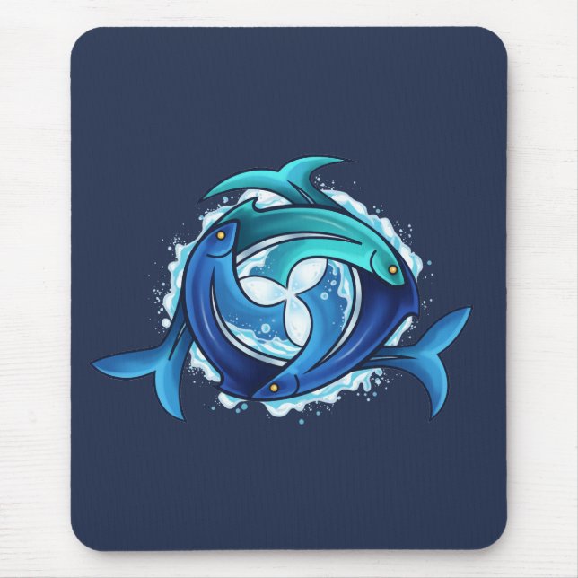 Aqua Harmony: Dreifaltigkeit der miteinander verbu Mousepad (Vorne)