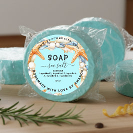 Aqua hausgemachte Seifenseife Runder Aufkleber