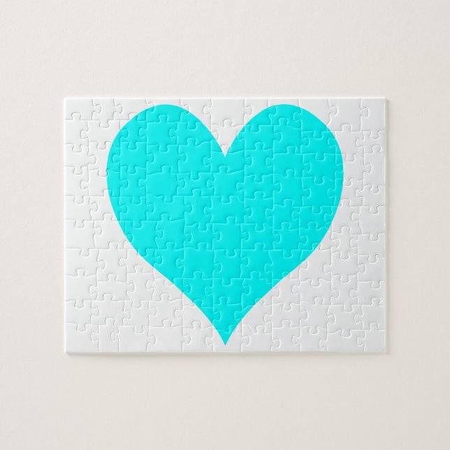 Aqua Heart Puzzle (Horizontal)
