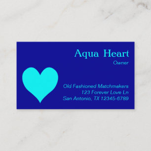 Aqua Herz Visitenkarte