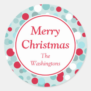 Aqua Holiday Stickers