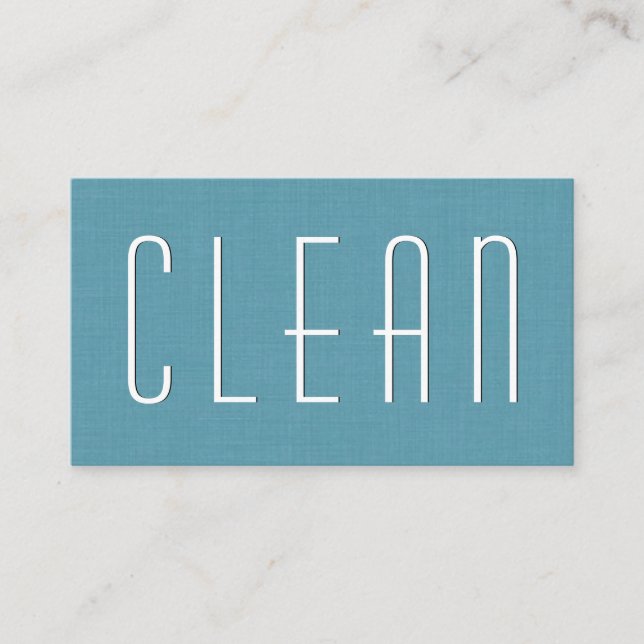 Aqua House CLEANING Simple Style V38 Visitenkarte (Vorderseite)